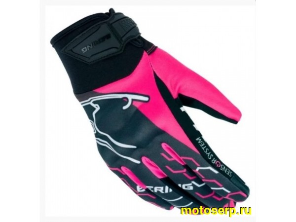 Купить  Перчатки (текстиль) Bering LADY WALSHE Black/Fuxia T8 (S) (пар) (BGE486-T8 купить с доставкой по Москве и России, цена, технические характеристики, комплектация фото  - motoserp.ru