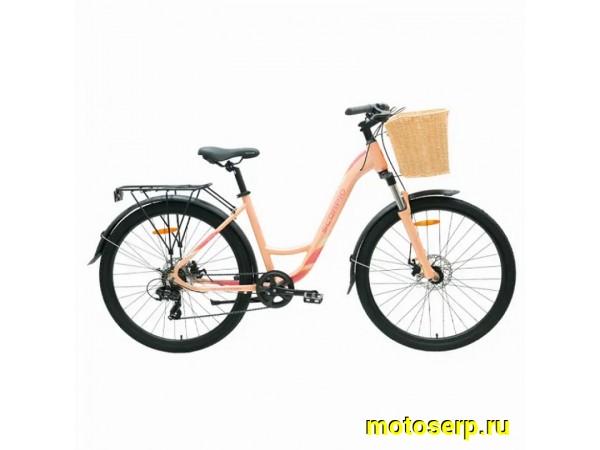 Купить  27.5" TECH TEAM SCORPIO персиковый (17&rdquo;) (Теч Тим Скорпио) 27,5&rdquo;; горный; 7ск; рама-алюминий; тормоз-Disk (шт) (ART1 купить с доставкой по Москве и России, цена, технические характеристики, комплектация фото  - motoserp.ru
