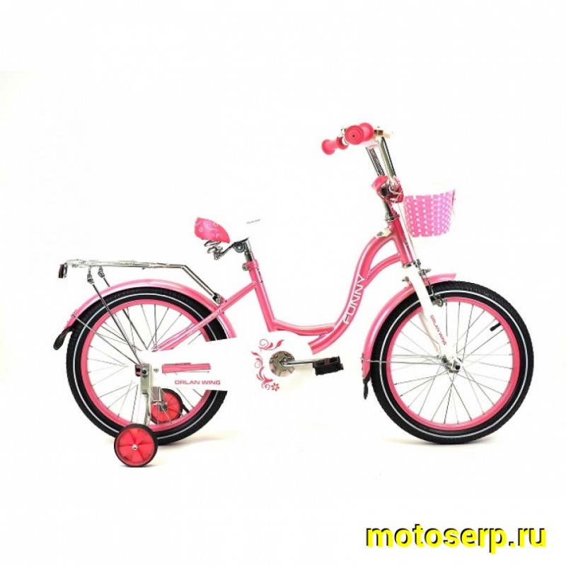 Купить  16" ORLAN WING FUNNY розовый (Орлан Винг Фунни) 16"; 1ск; рама-сталь; тормоз-V-brake (шт) (ART (M купить с доставкой по Москве и России, цена, технические характеристики, комплектация фото  - motoserp.ru