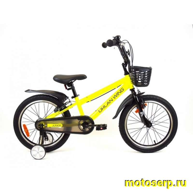 Купить  16" ORLAN WING JUNIOR желтый (Орлан Винг Джуниор) 16"; 1ск; рама-сталь; тормоз-V-brake (шт) (ART (M купить с доставкой по Москве и России, цена, технические характеристики, комплектация фото  - motoserp.ru