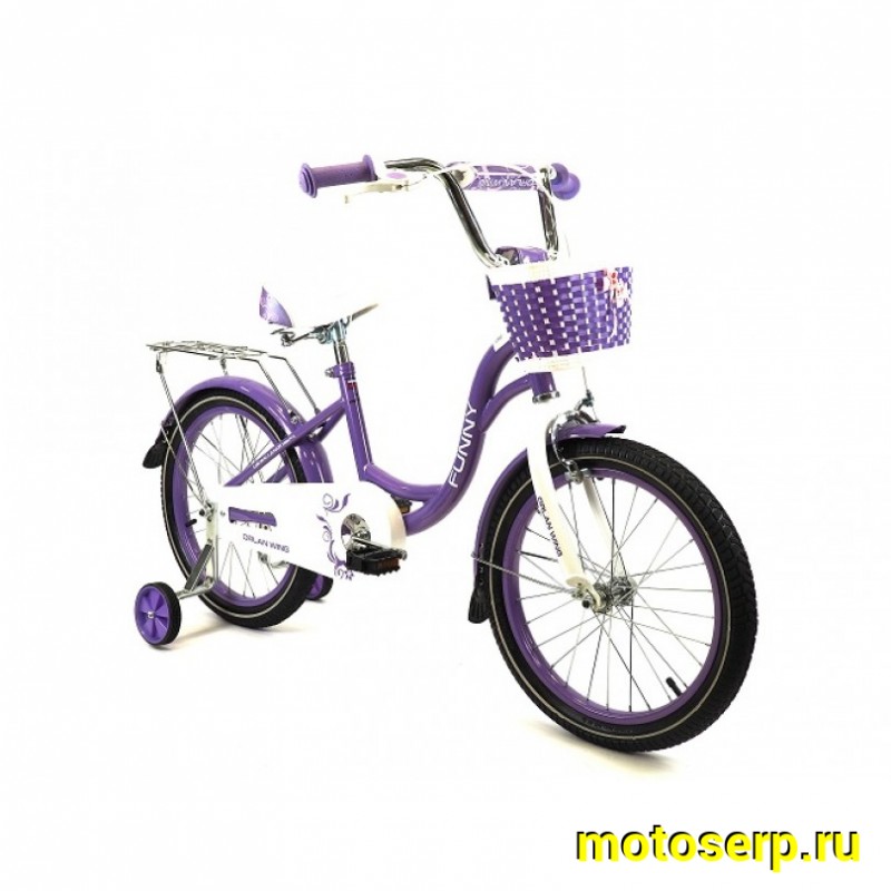 Купить  20" ORLAN WING FUNNY фиолетовый (Орлан Винг Фанни) 20"; 1ск; рама-сталь; тормоз-ножной/V-Brake (шт) (ART (M купить с доставкой по Москве и России, цена, технические характеристики, комплектация фото  - motoserp.ru