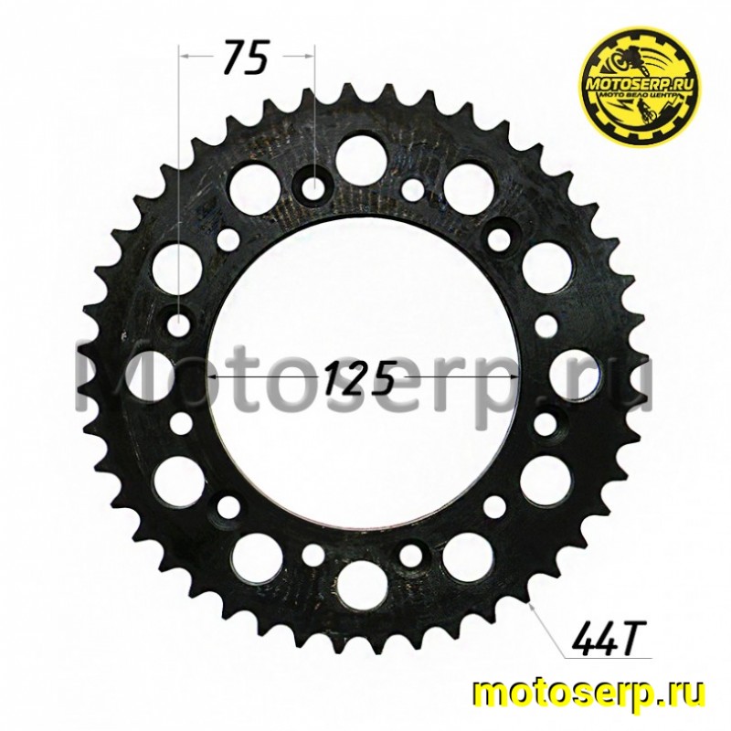 Купить  Звезда ведомая голая (венец) (520-44) (520-44T D-125mm, 6x75mm) CR-Z300, Aqua, Dyna, Legend 300, Holeshot, Crosstrec, Sport 003 (шт) (Regul 325411-1 купить с доставкой по Москве и России, цена, технические характеристики, комплектация фото  - motoserp.ru