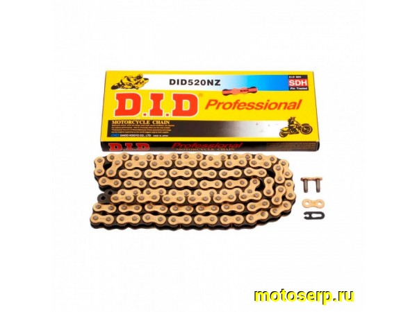 Купить  Цепь приводная (520х122) DID 520NZ 520NZ122 (шт) (JP купить с доставкой по Москве и России, цена, технические характеристики, комплектация фото  - motoserp.ru