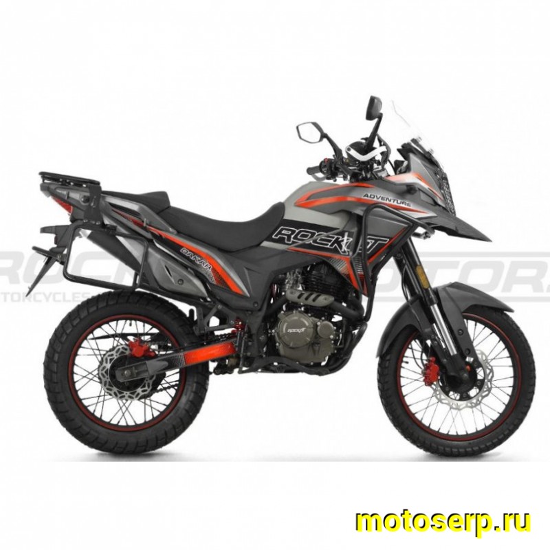 Купить  Мотоцикл внедорожный ROCKOT DAKAR ADVENTURE 2.0 (ЭПТС)  (Серый/Красный) Тур-эндуро (шт) (ROCKOT (ФОТО купить с доставкой по Москве и России, цена, технические характеристики, комплектация фото  - motoserp.ru