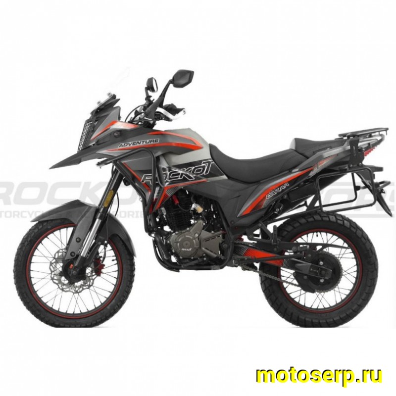 Купить  Мотоцикл внедорожный ROCKOT DAKAR ADVENTURE 2.0 (ЭПТС)  (Серый/Красный) Тур-эндуро (шт) (ROCKOT (ФОТО купить с доставкой по Москве и России, цена, технические характеристики, комплектация фото  - motoserp.ru