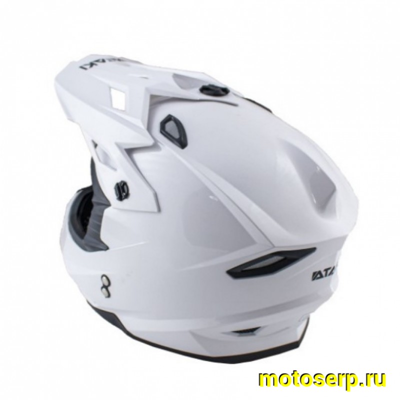 Купить  Шлем Кросс Ataki JK801 Solid белый глянцевый  р-р S  1150гр (шт)  (SM 880-7737 купить с доставкой по Москве и России, цена, технические характеристики, комплектация фото  - motoserp.ru