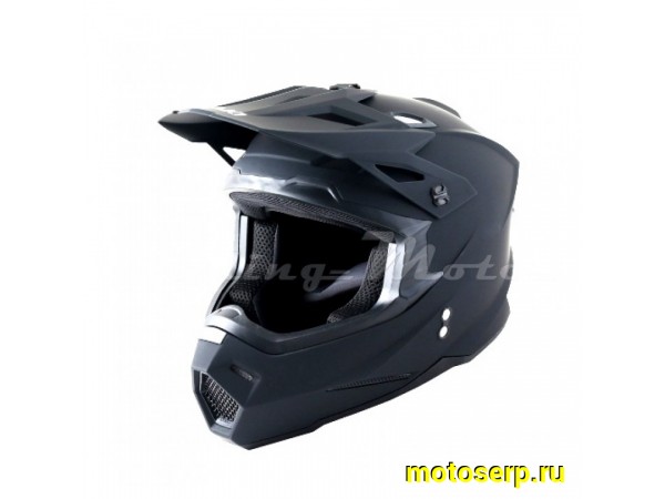 Купить  Шлем Кросс Ataki JK801 Solid черный матовый  р-р M 1150гр (шт) (SM 880-8908 купить с доставкой по Москве и России, цена, технические характеристики, комплектация фото  - motoserp.ru