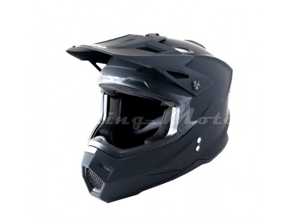 Купить  Шлем Кросс Ataki JK801 Solid черный матовый  р-р S 1150гр (шт) (SM 880-3482 купить с доставкой по Москве и России, цена, технические характеристики, комплектация фото  - motoserp.ru