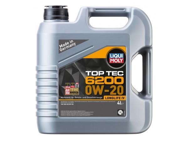 Купить  Масло LiquiMoly TopTec 6200 0W-20 C5 4L синт (шт) (LM 20788 купить с доставкой по Москве и России, цена, технические характеристики, комплектация фото  - motoserp.ru