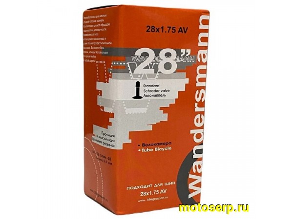 Купить  Камера 28"/29" 622х40 Wandersmann автовентиль Вело (шт) (ART купить с доставкой по Москве и России, цена, технические характеристики, комплектация фото  - motoserp.ru