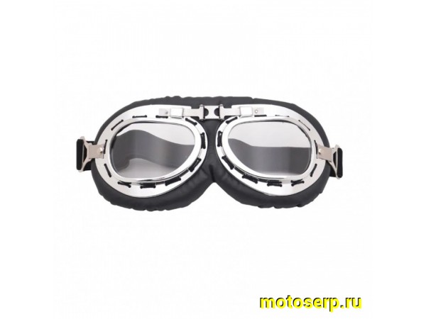 Купить  Очки мото в стиле ретро черный/серебряный (шт) (O-N купить с доставкой по Москве и России, цена, технические характеристики, комплектация фото  - motoserp.ru