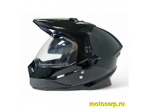 Купить  Шлем Кросс AIM JK802S (мотард) Black Glossy (черный глянцевый) (S) (шт) (AIM 802-001-S купить с доставкой по Москве и России, цена, технические характеристики, комплектация фото  - motoserp.ru