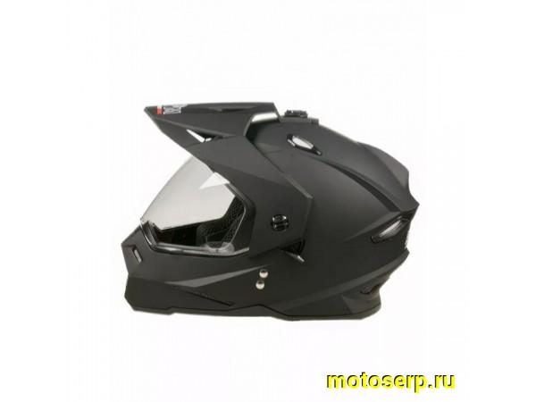 Купить  Шлем Кросс AIM JK802S (мотард) Black Matt (черный матовый) (M) (шт) (AIM 802-008-M купить с доставкой по Москве и России, цена, технические характеристики, комплектация фото  - motoserp.ru