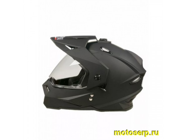 Купить  Шлем Кросс AIM JK802S (мотард) Black Matt (черный матовый) (XL) (шт) (AIM 802-008-XL купить с доставкой по Москве и России, цена, технические характеристики, комплектация фото  - motoserp.ru