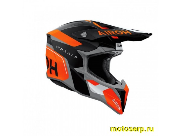 Купить  Шлем Кросс AIROH WRAAAP CONQUER ORANGE MATT (S) (шт) (AIROH WRAC32-S купить с доставкой по Москве и России, цена, технические характеристики, комплектация фото  - motoserp.ru