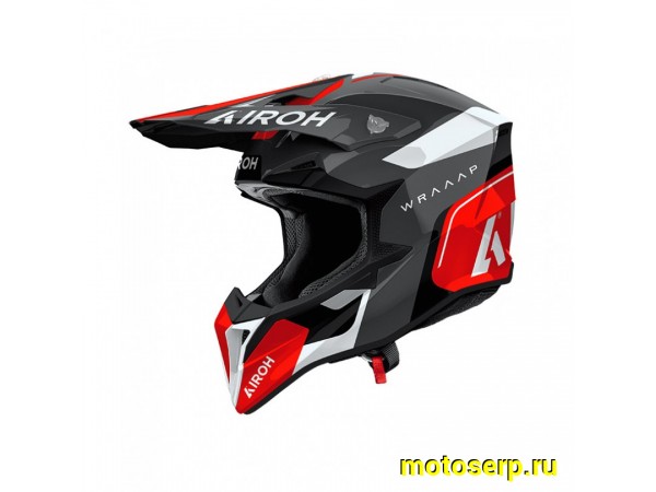 Купить  Шлем Кросс AIROH WRAAAP CONQUER RED GLOSS (XXL) (шт) (AIROH WRAC55-XXL купить с доставкой по Москве и России, цена, технические характеристики, комплектация фото  - motoserp.ru