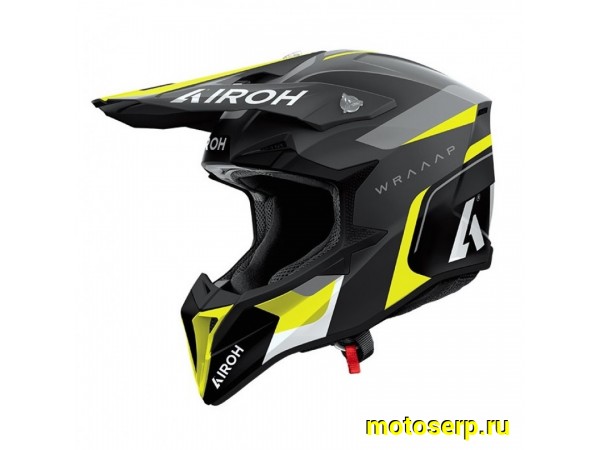 Купить  Шлем Кросс AIROH WRAAAP CONQUER YELLOW MATT (XXL) (шт) (AIROH WRAC31-XXL купить с доставкой по Москве и России, цена, технические характеристики, комплектация фото  - motoserp.ru