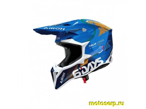 Купить  Шлем Кросс AIROH WRAAAP 6DAYS ITALY 2025 (S) (шт) (AIROH WRASDIT25-S купить с доставкой по Москве и России, цена, технические характеристики, комплектация фото  - motoserp.ru