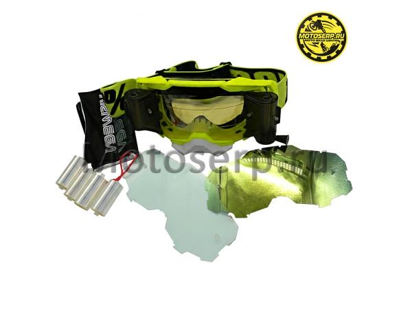 Купить  Очки мото Кросс 100% MX ARMEGA Yellow с перемоткой (4 бабины в комплекте) (реплика) (шт) (Кокурин купить с доставкой по Москве и России, цена, технические характеристики, комплектация фото  - motoserp.ru