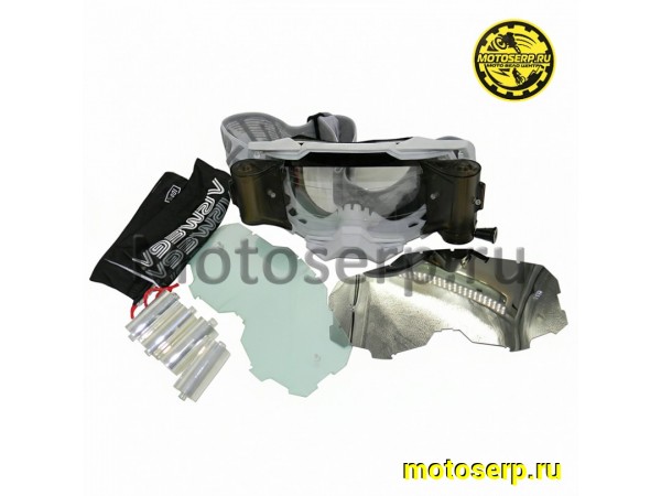 Купить  Очки мото Кросс 100% MX ARMEGA White с перемоткой (4 бабины в комплекте) (реплика) (шт) (Кокурин купить с доставкой по Москве и России, цена, технические характеристики, комплектация фото  - motoserp.ru