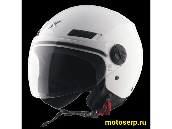 Купить  Шлем открытый  со стеклом AXOR KIOTO SOLID, цвет белый (M) (шт) (Bajaj AXR-KIO-SLD-W-E купить с доставкой по Москве и России, цена, технические характеристики, комплектация фото  - motoserp.ru