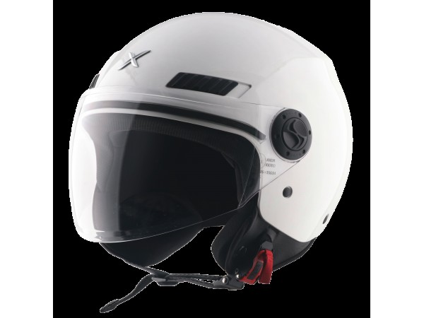 Купить  Шлем открытый  со стеклом AXOR KIOTO SOLID, цвет белый (XL) (шт) (Bajaj AXR-KIO-SLD-W-E купить с доставкой по Москве и России, цена, технические характеристики, комплектация фото  - motoserp.ru