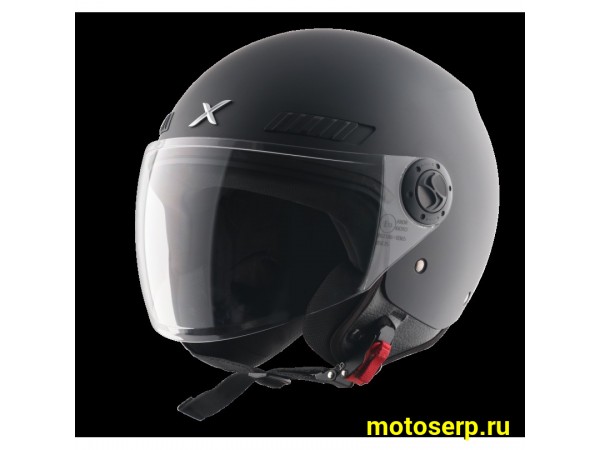 Купить  Шлем открытый  со стеклом AXOR KIOTO SOLID, цвет черный матовый (M) (шт) (Bajaj AXR-KIO-SLD-DK-E купить с доставкой по Москве и России, цена, технические характеристики, комплектация фото  - motoserp.ru