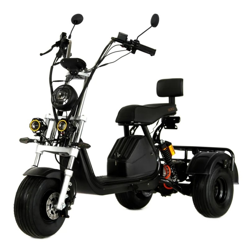 Купить  Электрокомплект Трайк (трицикл) CITYCOCO IKING X1 PRO TRIKE (трехколесный), ШИРОКИЕ КОЛЕСА, 1000 Вт, 48V 20Ah, колеса 10", ЛИТИЕВЫЙ АККУМ (шт) (Кит купить с доставкой по Москве и России, цена, технические характеристики, комплектация фото  - motoserp.ru