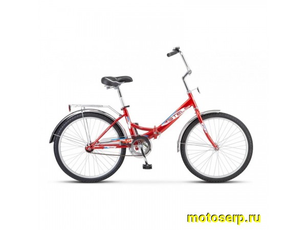 Купить  24" STELS PILOT-710 красный (Стелс Пилот-710) 24"; 1ск; рама-сталь; тормоз-ножной; багажник (шт) (ART  купить с доставкой по Москве и России, цена, технические характеристики, комплектация фото  - motoserp.ru