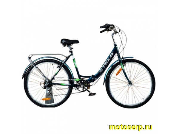 Купить  26" STELS PILOT-850 зеленый (Стелс Пилот-850) 26"; 6ск; рама-сталь; тормоз-V-Brake; багажник (шт) (ART купить с доставкой по Москве и России, цена, технические характеристики, комплектация фото  - motoserp.ru