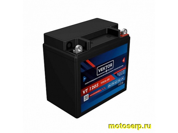 Купить  Аккумулятор 12в  5а (114х70х106) YTX5L-BS,YTZ7S Vektor (шт) (VT 1205 купить с доставкой по Москве и России, цена, технические характеристики, комплектация фото  - motoserp.ru