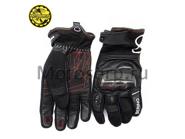 Купить  Перчатки (кожа) Bering Raid Black T13 (XXXL) (пар) (BGE720-T13 купить с доставкой по Москве и России, цена, технические характеристики, комплектация фото  - motoserp.ru