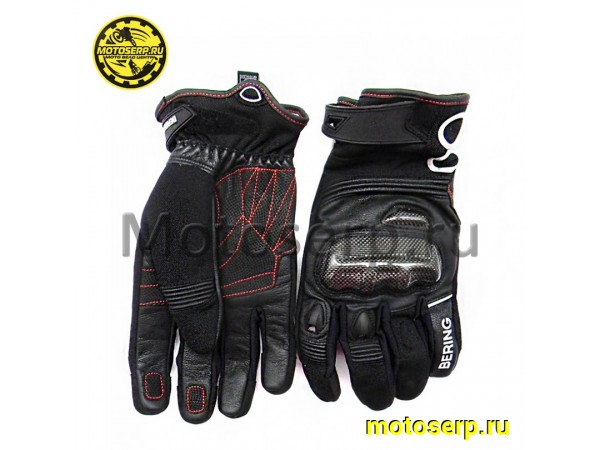 Купить  Перчатки (кожа) Bering Raid Black T13 (XXXL) (пар) (BGE720-T13 купить с доставкой по Москве и России, цена, технические характеристики, комплектация фото  - motoserp.ru