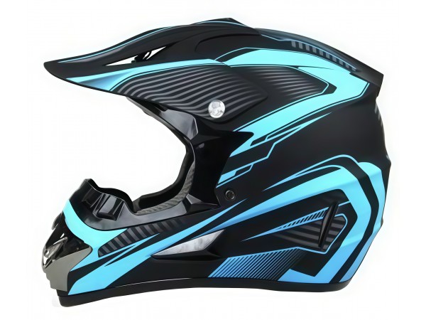 Купить  Шлем Кросс (Детский) MOTAX 125 Argos Matt Black/Blue (G21) (S) (шт) (MOTAX купить с доставкой по Москве и России, цена, технические характеристики, комплектация фото  - motoserp.ru