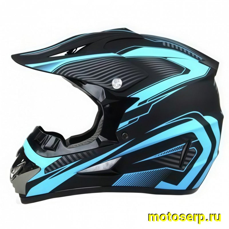 Купить  Шлем Кросс (Детский) MOTAX 125 Argos Matt Black/Blue (G21) (M) (шт) (MOTAX купить с доставкой по Москве и России, цена, технические характеристики, комплектация фото  - motoserp.ru
