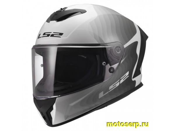 Купить  Шлем закрытый LS2 FF820 RAPID 3 FLOW White Grey (S) интеграл (шт) (LS2 купить с доставкой по Москве и России, цена, технические характеристики, комплектация фото  - motoserp.ru
