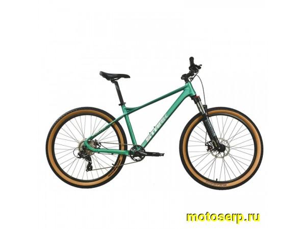 Купить  27.5" STARK HUNTER27.1 зеленый (16&rdquo;) (Старк Хантер27.1) 27,5&rdquo;; горный; 8ск; рама-алюминий; тормоз-Disk (шт) (ART купить с доставкой по Москве и России, цена, технические характеристики, комплектация фото  - motoserp.ru