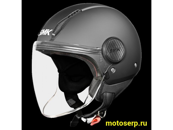 Купить  Шлем открытый  со стеклом SMK LAMINAR, цвет черный матовый (S) (шт) (Bajaj LAMINAR MA200 купить с доставкой по Москве и России, цена, технические характеристики, комплектация фото  - motoserp.ru