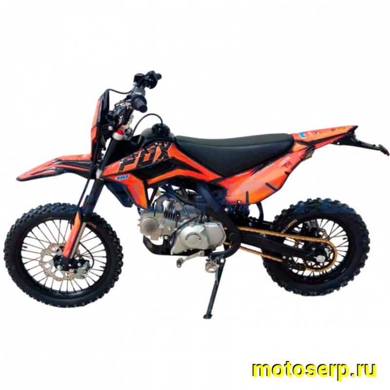 Купить  Питбайк Regulmoto FOX 140 (механическая КПП) 17"/14" Оранжево / черный (шт) (ФОТО купить с доставкой по Москве и России, цена, технические характеристики, комплектация фото  - motoserp.ru