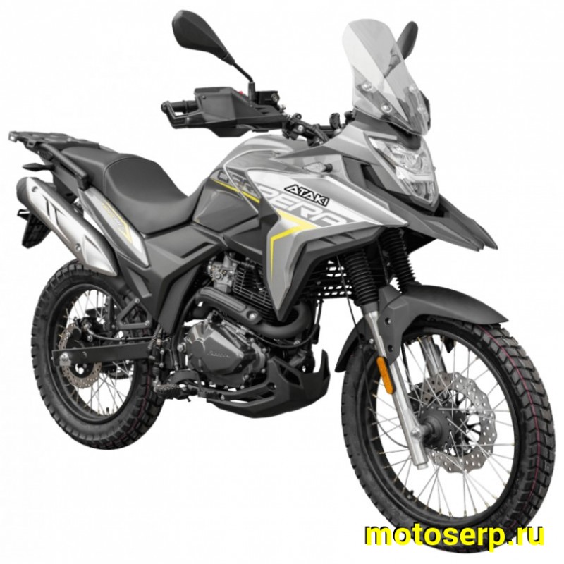 Купить  Мотоцикл внедорожный ATAKI Carrera 300 PRO (4T PR300) 19/17 2026 Серый Тур-эндуро Возд/масл охл; ЗА КОФРЫ +41950р. без дуг. (шт) (SM  купить с доставкой по Москве и России, цена, технические характеристики, комплектация фото  - motoserp.ru