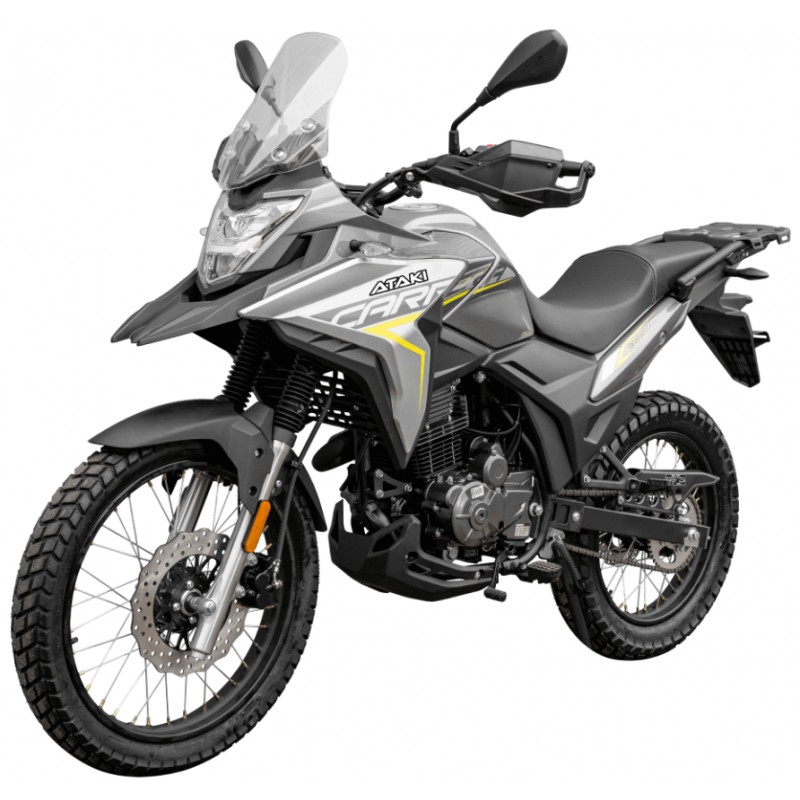 Купить  Мотоцикл внедорожный ATAKI Carrera 300 PRO (4T PR300) 19/17 2026 серый Тур-эндуро Возд/масл охл; ЗА КОФРЫ +41950р. без дуг. (шт) (SM  купить с доставкой по Москве и России, цена, технические характеристики, комплектация фото  - motoserp.ru