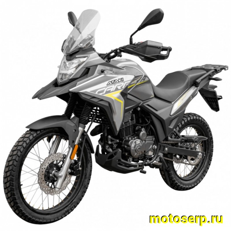 Купить  Мотоцикл внедорожный ATAKI Carrera 300 PRO (4T PR300) 19/17 2026 Серый Тур-эндуро Возд/масл охл; ЗА КОФРЫ +41950р. без дуг. (шт) (SM  купить с доставкой по Москве и России, цена, технические характеристики, комплектация фото  - motoserp.ru