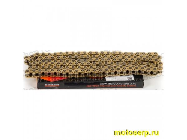 Купить  Цепь приводная (428х132) 428H,132 звеньев Motoland золотая (усиленная) (шт) (ML 9475 купить с доставкой по Москве и России, цена, технические характеристики, комплектация фото  - motoserp.ru