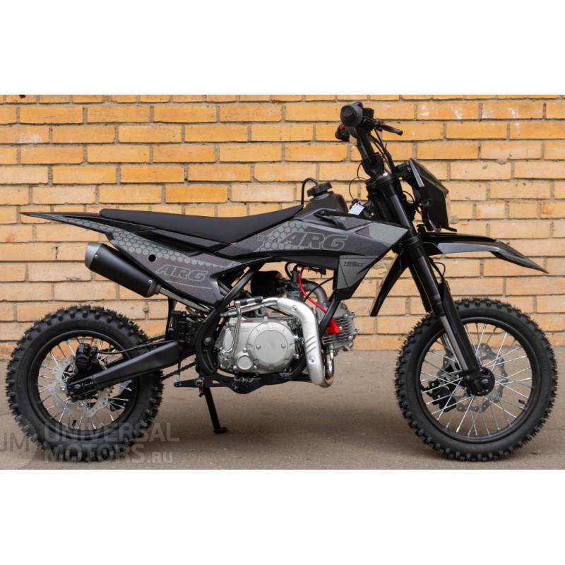 Купить  Питбайк ARG 125cc 14/12 (17/14" встанут) мех. эл/кикстарт, дупл. рама, быстосъем. сиден, неломайки, пульт КТМ, ув. бак (шт) купить с доставкой по Москве и России, цена, технические характеристики, комплектация фото  - motoserp.ru