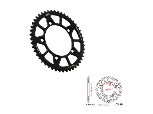 Купить  Звезда ведомая JTA894.46BLK (420-46) алюминиевая (черный) (шт) (Глад купить с доставкой по Москве и России, цена, технические характеристики, комплектация фото  - motoserp.ru