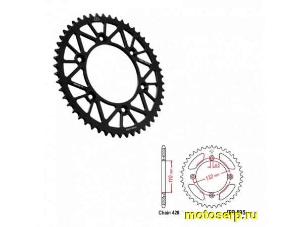 Купить  Звезда ведомая JTA895.49BLK (428-49) алюминиевая (черный) (шт) (Глад купить с доставкой по Москве и России, цена, технические характеристики, комплектация фото  - motoserp.ru