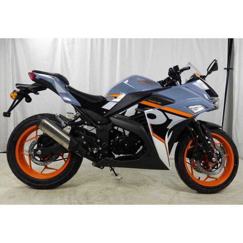 Купить  Мопед YAMASAKI SCORPION RS EFI + ЦПГ 125сс 2026г. СЕРЫЙ/ОРАНЖЕВЫЙ, 4Т; 50cc; 17"литые; 4пер, эл. старт; ИНЖЕКТОР (шт) 01250 купить с доставкой по Москве и России, цена, технические характеристики, комплектация фото  - motoserp.ru