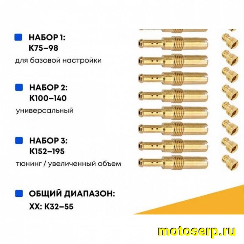Купить  Ремкомплект карбюратора (набор гл.топл. жиклеров)  20шт. (10 главных и 3 х/х)152-195 (32-55) PE PZ (комп) (O-N купить с доставкой по Москве и России, цена, технические характеристики, комплектация фото  - motoserp.ru