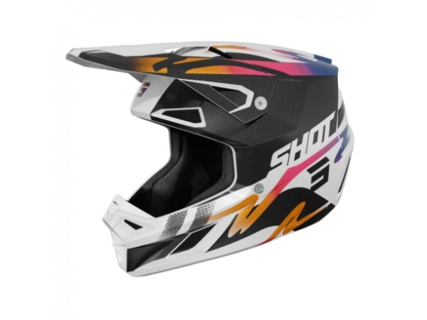 Купить  Шлем Кросс Shot Speed Wave Black/White Helmet (L) (GAL A05-21OB-H01 купить с доставкой по Москве и России, цена, технические характеристики, комплектация фото  - motoserp.ru